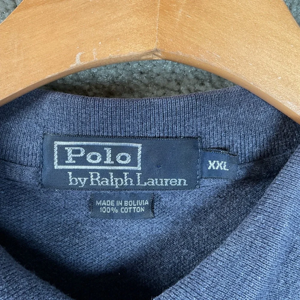 Polo Ralph Lauren Polo Shirt Mens XXL‎ Navy Blue Short Sleeve Cotton